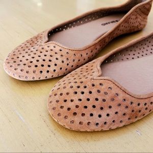 Lucky Brand “Enorahh” Perforated Suede Flats